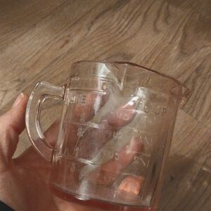 Vintage Bubble Glass Pink Measuring Cup Kellogg's